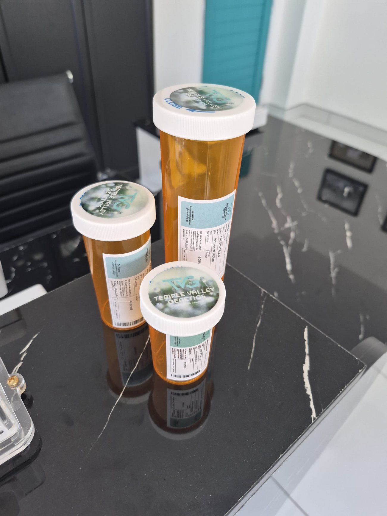 TVG branded medical prescription containers